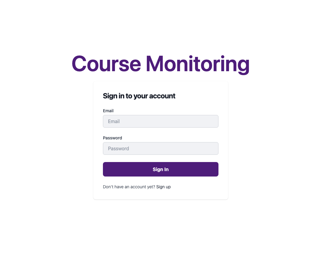 Course Monitoring
