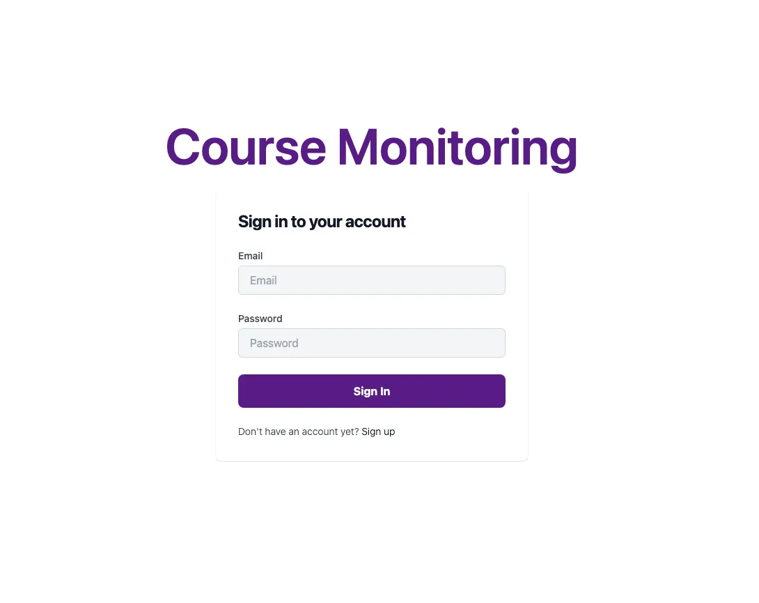 Course Monitoring